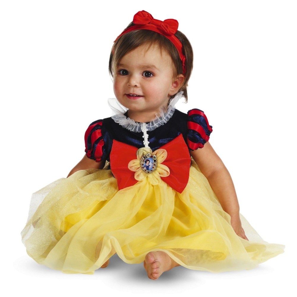 Disney Snow White Costume NEW Infant Baby Girl Toddler Dress Satin Mesh Princess